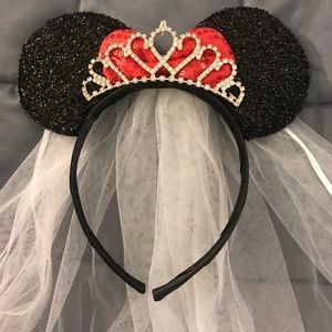 Disney bride ears with veil